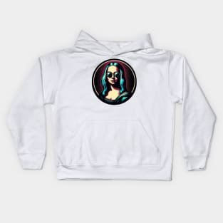 modern day cool mona lisa Kids Hoodie